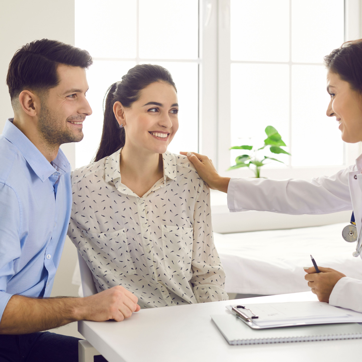A couple consulting with a fertility doctor
