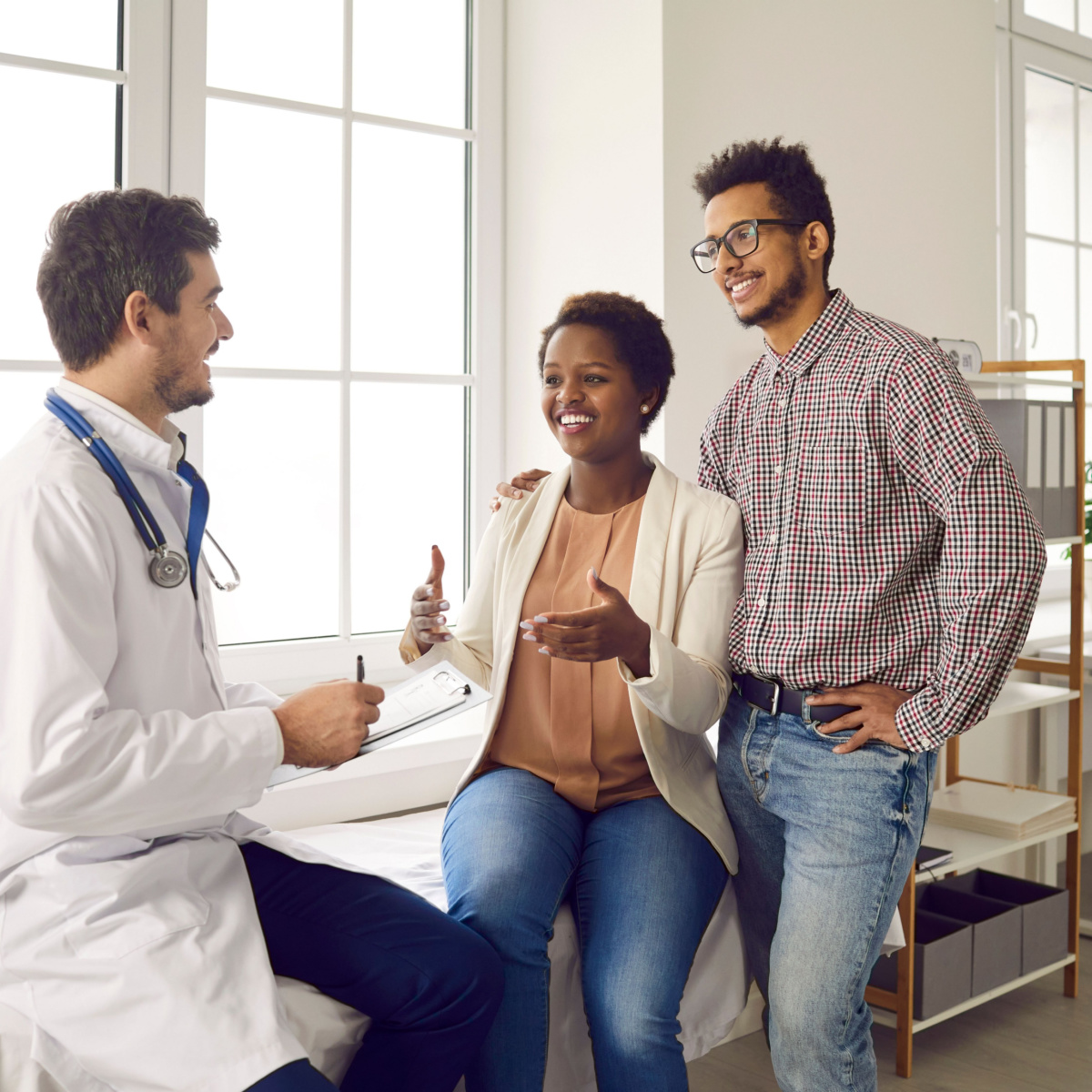 A couple consulting a fertility specialist