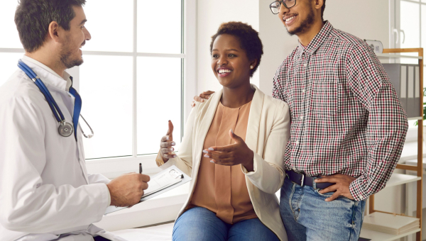 A couple consulting a fertility specialist